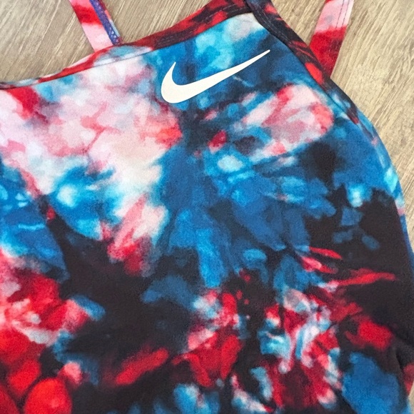 Nike Hydrastrong Tie-Dye Swimsuit - Red and Blue NWT - Picture 7 of 12